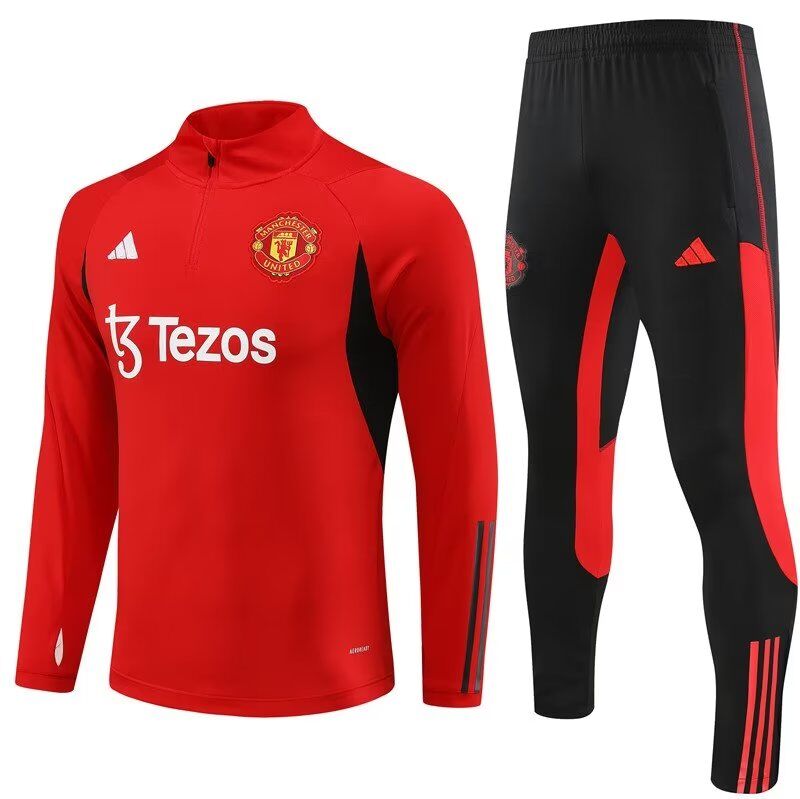 AAA Quality Man Utd 23/24 Tracksuit - Red/White/Black